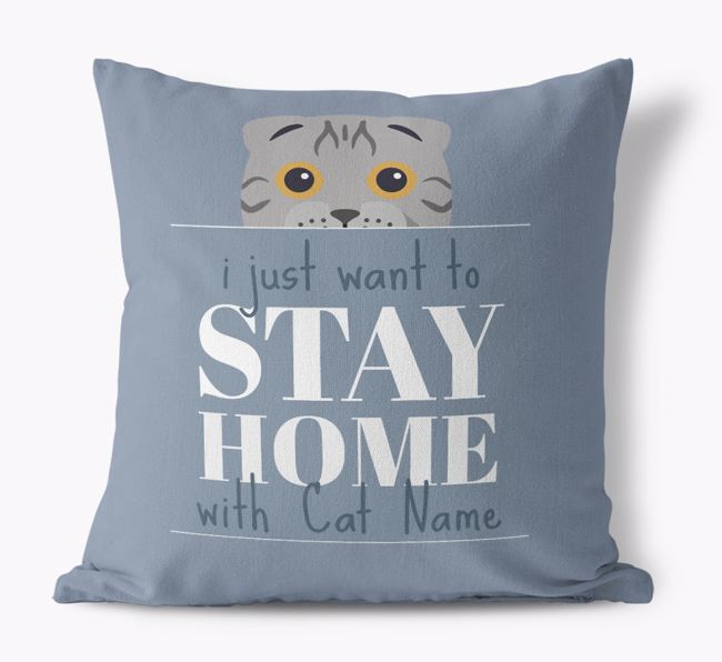 Stay Home With {dogsName}: Personalised {breedCommonName} Soft Touch Cushion